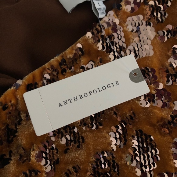 anthropologie velvet tank with sequin details nwt - Picture 6 of 9